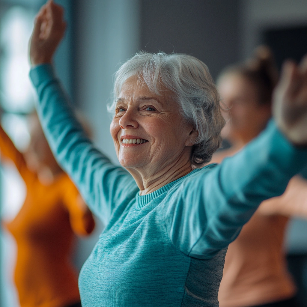 Активні пенсіонери займаються фітнесом